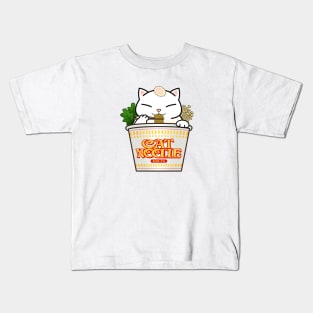 Chubby Cat Cup Noodle Kids T-Shirt